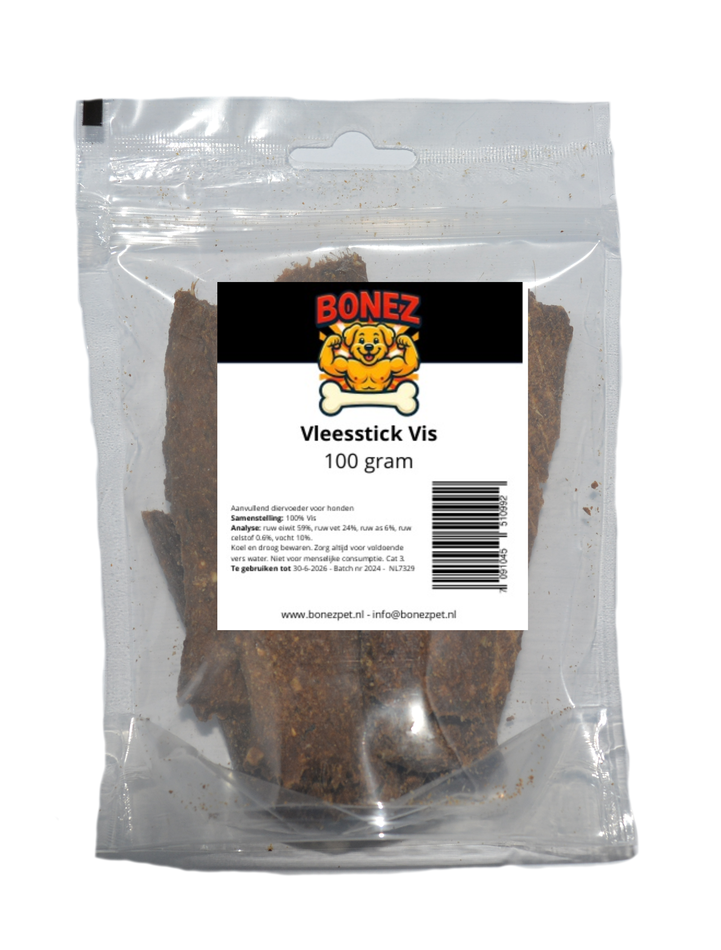 Vleessticks Vis - 100 gram